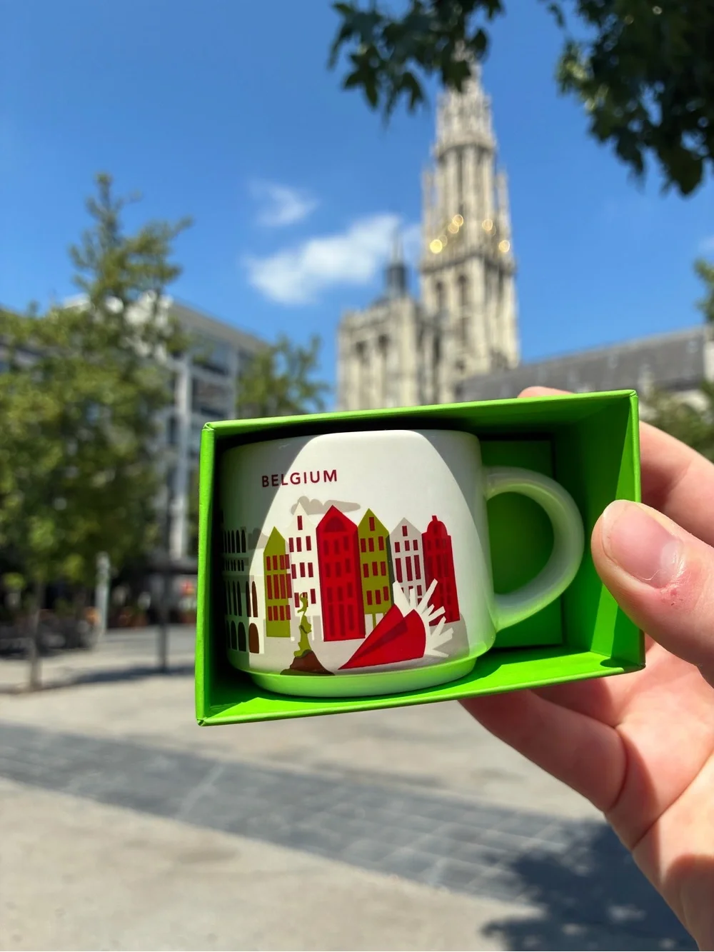 Starbucks 2025 City Mug Cup You are here Series YAH Ornament Belgium 2oz NEW